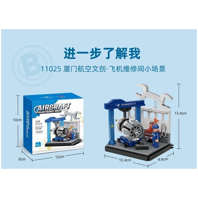 PANTASY 11026 XÂY DỰNG ƯỚC MƠ TRÊN BẦU TRỜI XANH SÁNG TẠO VĂN HÓA CỦA XIAMEN AIRLINES NHỮNG KHUNG CẢNH NHỎ TRONG BUỒNG LÁI MÁY BAY bộ đồ chơi xếp lắp ráp ghép mô hình City Thành Phố 256 khối