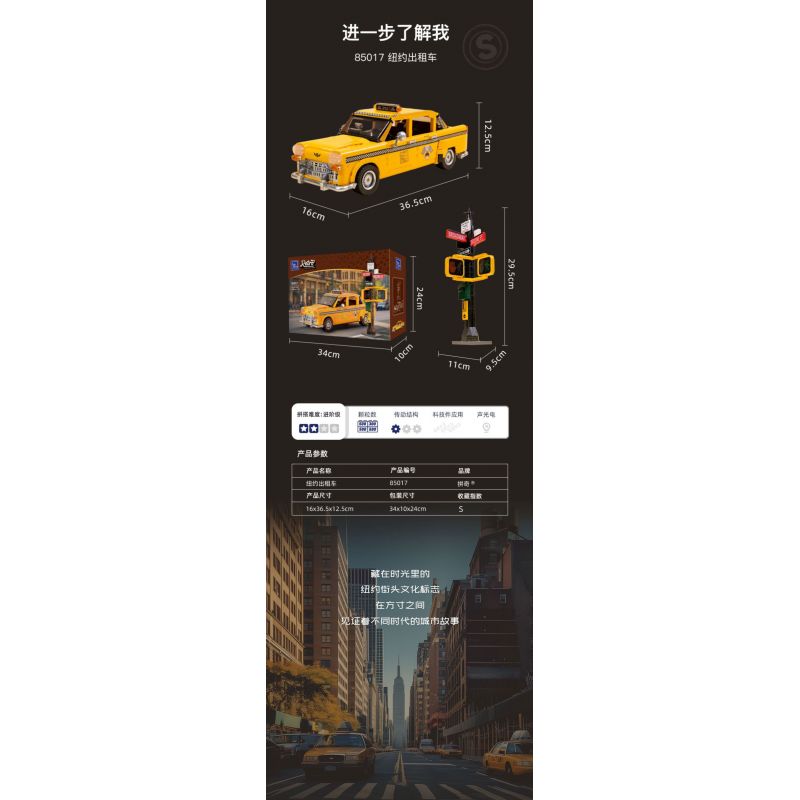 PANTASY 85017 TAXI NEW YORK bộ đồ chơi xếp lắp ráp ghép mô hình Creator Sáng Tạo 1800 khối