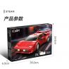 CADA DOUBLEE C51085 51085 PHIÊN BẢN ĐIỀU KHIỂN TỪ XA XE THỂ THAO RED SHADOW 1:20 tỷ lệ 1:20 bộ đồ chơi xếp lắp ráp ghép mô hình Creator Sáng Tạo 328 khối