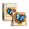 WEILE CREATION 2176 HOA KHÔNG NGỦ IV TRÁI TIM NỞ RỘ BƯỚM bộ đồ chơi xếp lắp ráp ghép mô hình Arts & Crafts ETERNAL FLOWER 765 khối