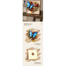 WEILE CREATION 2176 HOA KHÔNG NGỦ IV TRÁI TIM NỞ RỘ BƯỚM bộ đồ chơi xếp lắp ráp ghép mô hình Arts & Crafts ETERNAL FLOWER 765 khối