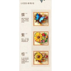 WEILE CREATION 2177 HOA KHÔNG NGỦ IV TRÁI TIM ĐANG NỞ RỘ. bộ đồ chơi xếp lắp ráp ghép mô hình Arts & Crafts ETERNAL FLOWER 781 khối