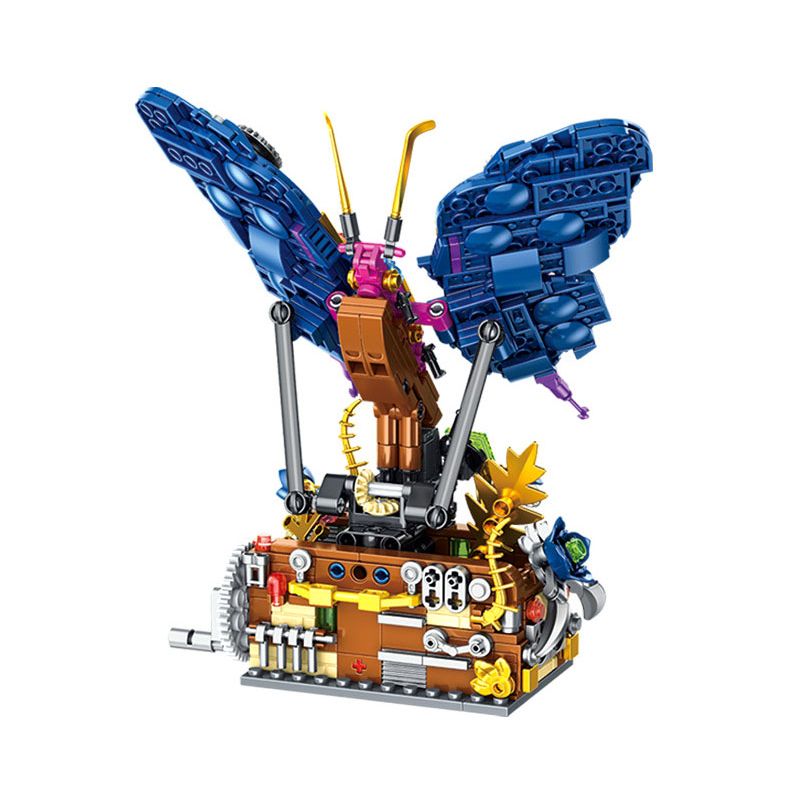 GAOMISI T2100 2100 ĐỘNG VẬT CƠ KHÍ BƯỚM bộ đồ chơi xếp lắp ráp ghép mô hình MECHANICAL BUTTERFLY 624 khối
