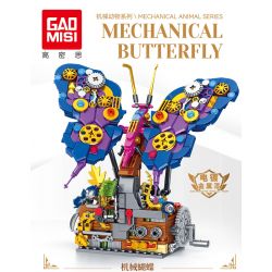 GAOMISI T2100 2100 ĐỘNG VẬT CƠ KHÍ BƯỚM bộ đồ chơi xếp lắp ráp ghép mô hình MECHANICAL BUTTERFLY 624 khối