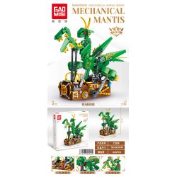 GAOMISI T2099 2099 ĐỘNG VẬT CƠ KHÍ BỌ NGỰA bộ đồ chơi xếp lắp ráp ghép mô hình MECHANICAL MANTIS 643 khối