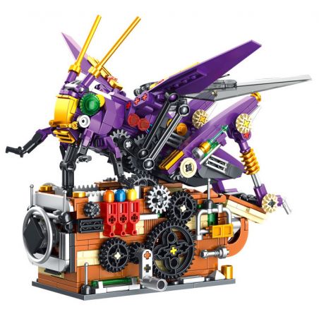 GAOMISI T2101 2101 ĐỘNG VẬT CƠ KHÍ CHÂU CHẤU bộ đồ chơi xếp lắp ráp ghép mô hình MECHANICAL GRASSHOPPERS 626 khối