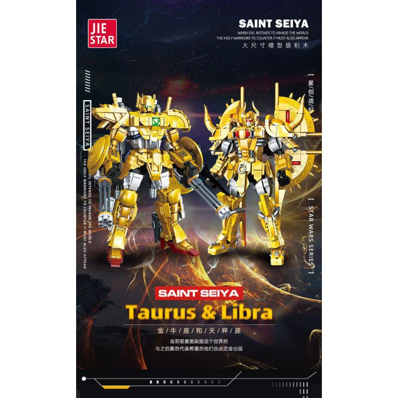 JIESTAR 58228 CHIẾN TRANH GIỮA CÁC VÌ SAO KIM NGƯU MECHA bộ đồ chơi xếp lắp ráp ghép mô hình SAINT SEIYA TAURUS 1781 khối