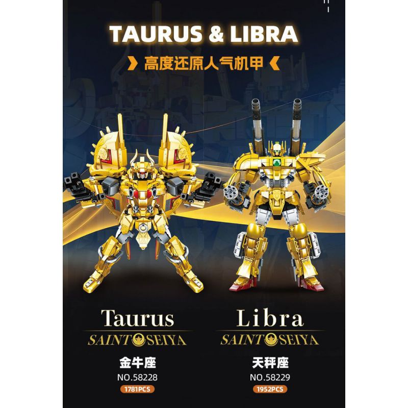 JIESTAR 58228 CHIẾN TRANH GIỮA CÁC VÌ SAO KIM NGƯU MECHA bộ đồ chơi xếp lắp ráp ghép mô hình SAINT SEIYA TAURUS 1781 khối