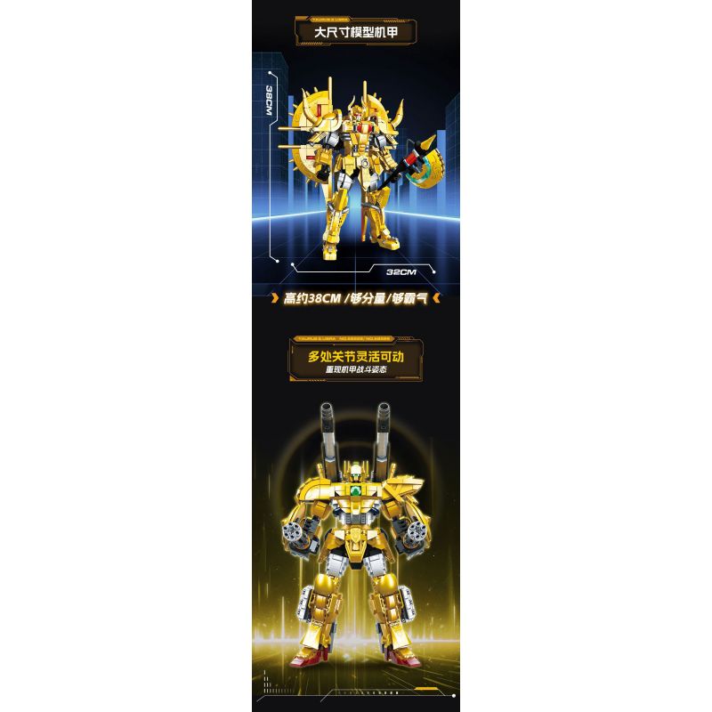 JIESTAR 58228 CHIẾN TRANH GIỮA CÁC VÌ SAO KIM NGƯU MECHA bộ đồ chơi xếp lắp ráp ghép mô hình SAINT SEIYA TAURUS 1781 khối