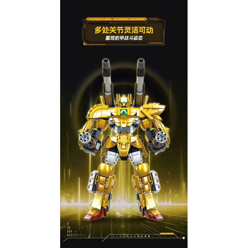JIESTAR 58228 CHIẾN TRANH GIỮA CÁC VÌ SAO KIM NGƯU MECHA bộ đồ chơi xếp lắp ráp ghép mô hình SAINT SEIYA TAURUS 1781 khối