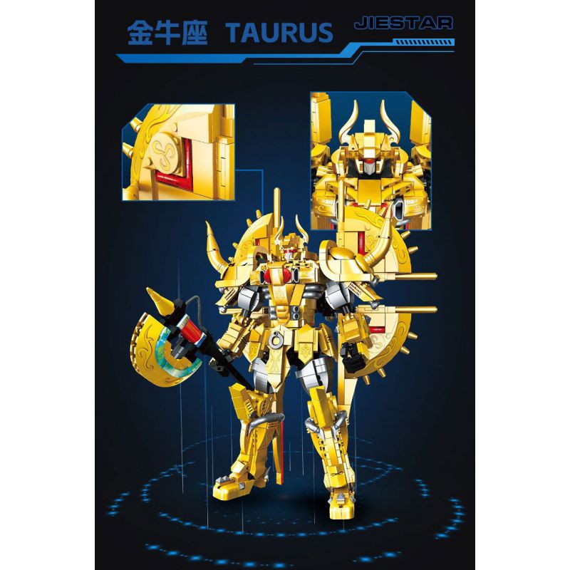 JIESTAR 58228 CHIẾN TRANH GIỮA CÁC VÌ SAO KIM NGƯU MECHA bộ đồ chơi xếp lắp ráp ghép mô hình SAINT SEIYA TAURUS 1781 khối