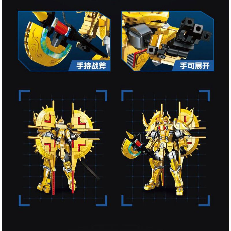 JIESTAR 58228 CHIẾN TRANH GIỮA CÁC VÌ SAO KIM NGƯU MECHA bộ đồ chơi xếp lắp ráp ghép mô hình SAINT SEIYA TAURUS 1781 khối