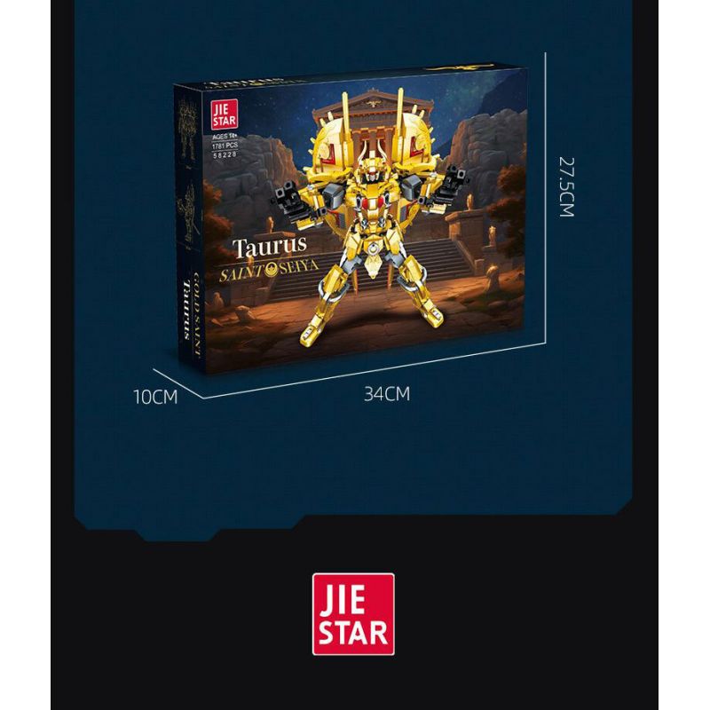 JIESTAR 58228 CHIẾN TRANH GIỮA CÁC VÌ SAO KIM NGƯU MECHA bộ đồ chơi xếp lắp ráp ghép mô hình SAINT SEIYA TAURUS 1781 khối