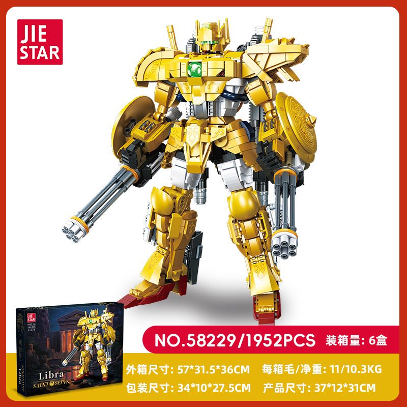 JIESTAR 58229 CHIẾN TRANH GIỮA CÁC VÌ SAO LIBRA MECHA bộ đồ chơi xếp lắp ráp ghép mô hình SAINT SEIYA LIBRA 1952 khối