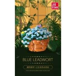 JIESTAR JJ9131 9131 CHẬU CÂY BÔNG TUYẾT XANH bộ đồ chơi xếp lắp ráp ghép mô hình Creator CERATOSTIGMA PLUMBAGINOIDES Sáng Tạo 365 khối