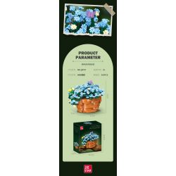 JIESTAR JJ9131 9131 CHẬU CÂY BÔNG TUYẾT XANH bộ đồ chơi xếp lắp ráp ghép mô hình Creator CERATOSTIGMA PLUMBAGINOIDES Sáng Tạo 365 khối