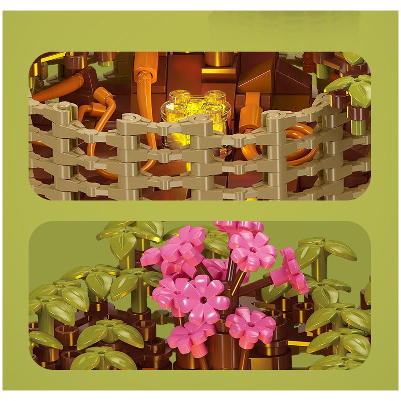 JIESTAR JJ9109 9109 CHẬU HOA CÚC NGÀN bộ đồ chơi xếp lắp ráp ghép mô hình Creator CHRYSANTHEMUM MOLIFOLIUM Sáng Tạo 353 khối