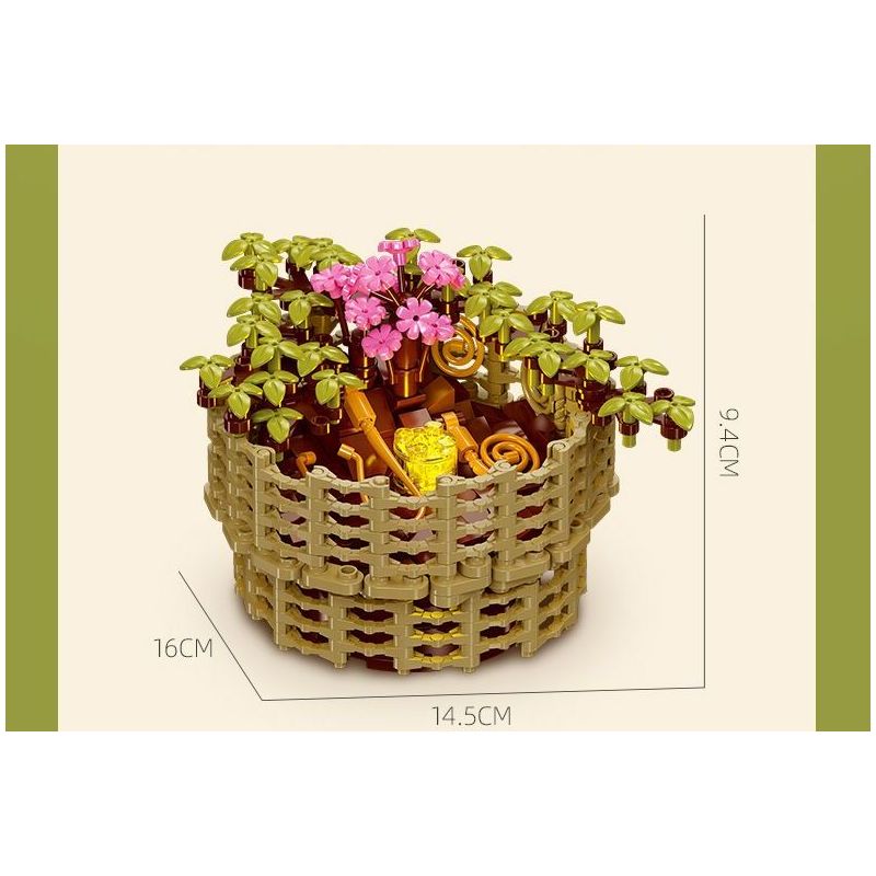 JIESTAR JJ9109 9109 CHẬU HOA CÚC NGÀN bộ đồ chơi xếp lắp ráp ghép mô hình Creator CHRYSANTHEMUM MOLIFOLIUM Sáng Tạo 353 khối