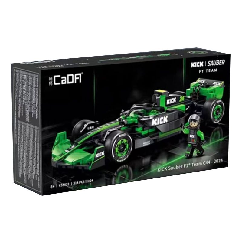 CADA DOUBLEE C55032 55032 non Lego ĐỘI KICK SAUBER F1 C44-2024 tỷ lệ 1:24 bộ đồ chơi xếp lắp ráp ghép mô hình Speed Champions Racing Cars Đua Xe Công Thức 314 khối