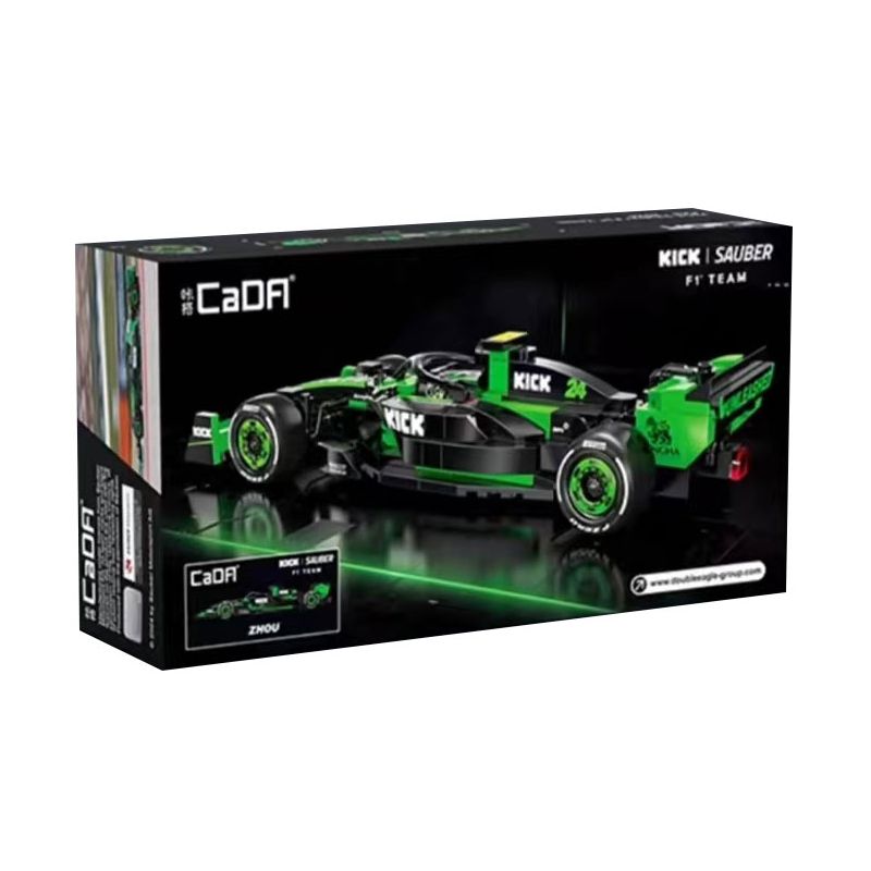 CADA DOUBLEE C55032 55032 ĐỘI KICK SAUBER F1 C44-2024 tỷ lệ 1:24 bộ đồ chơi xếp lắp ráp ghép mô hình Speed Champions Racing Cars Đua Xe Công Thức 314 khối