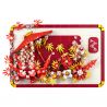 MOYU BLOCK MY97148 97148 CUỘN BA CHIỀU KIỂU TRUNG QUỐC Ô MÀU ĐỎ bộ đồ chơi xếp lắp ráp ghép mô hình Arts & Crafts 1410 khối