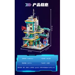 LUMIBRICKS FUNWHOLE F9042 9042 THÀNH PHỐ CYBERPUNK NEON TÒA NHÀ CHUNG CƯ OASIS bộ đồ chơi xếp lắp ráp ghép mô hình Creator Sáng Tạo 2507 khối