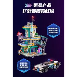 LUMIBRICKS FUNWHOLE F9042 9042 THÀNH PHỐ CYBERPUNK NEON TÒA NHÀ CHUNG CƯ OASIS bộ đồ chơi xếp lắp ráp ghép mô hình Creator Sáng Tạo 2507 khối