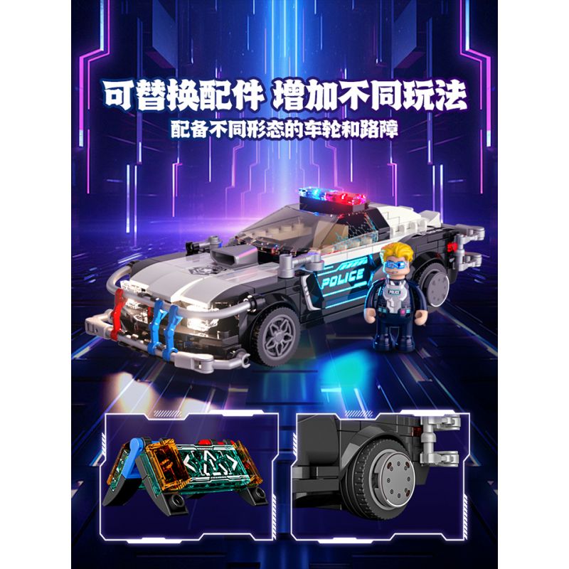 LUMIBRICKS FUNWHOLE F9043 9043 THÀNH PHỐ CYBERPUNK NEON XE TUẦN TRA CỦA CẢNH SÁT ỐC ĐẢO bộ đồ chơi xếp lắp ráp ghép mô hình Creator Sáng Tạo 372 khối LUMIBRICKS FUNWHOLE F9043 9043 THÀNH PHỐ CYBERPUNK NEON XE TUẦN TRA CỦA CẢNH SÁT ỐC ĐẢO bộ đồ chơi xếp lắp ráp ghép mô hình Creator Sáng Tạo 372 khối