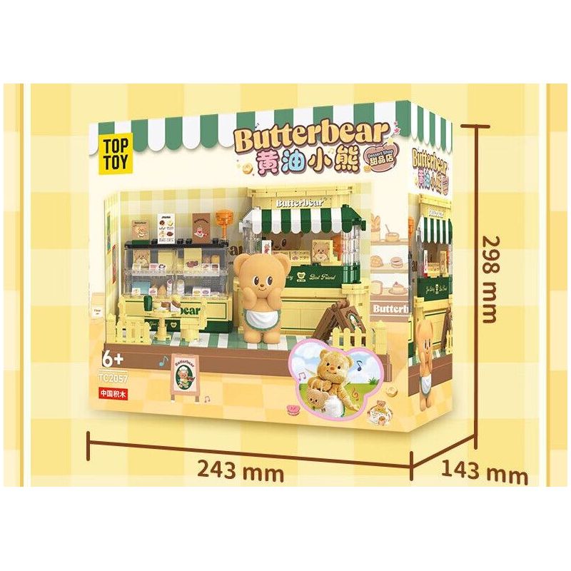 TOP TOY TC2057 2057 CỬA HÀNG TRÁNG MIỆNG BƠ GẤU bộ đồ chơi xếp lắp ráp ghép mô hình BUTTERBEAR DESSERT SHOP 460 khối