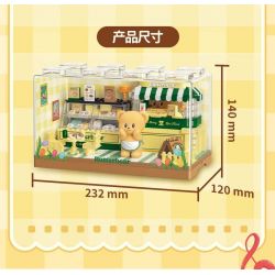 TOP TOY TC2057 2057 CỬA HÀNG TRÁNG MIỆNG BƠ GẤU bộ đồ chơi xếp lắp ráp ghép mô hình BUTTERBEAR DESSERT SHOP 460 khối