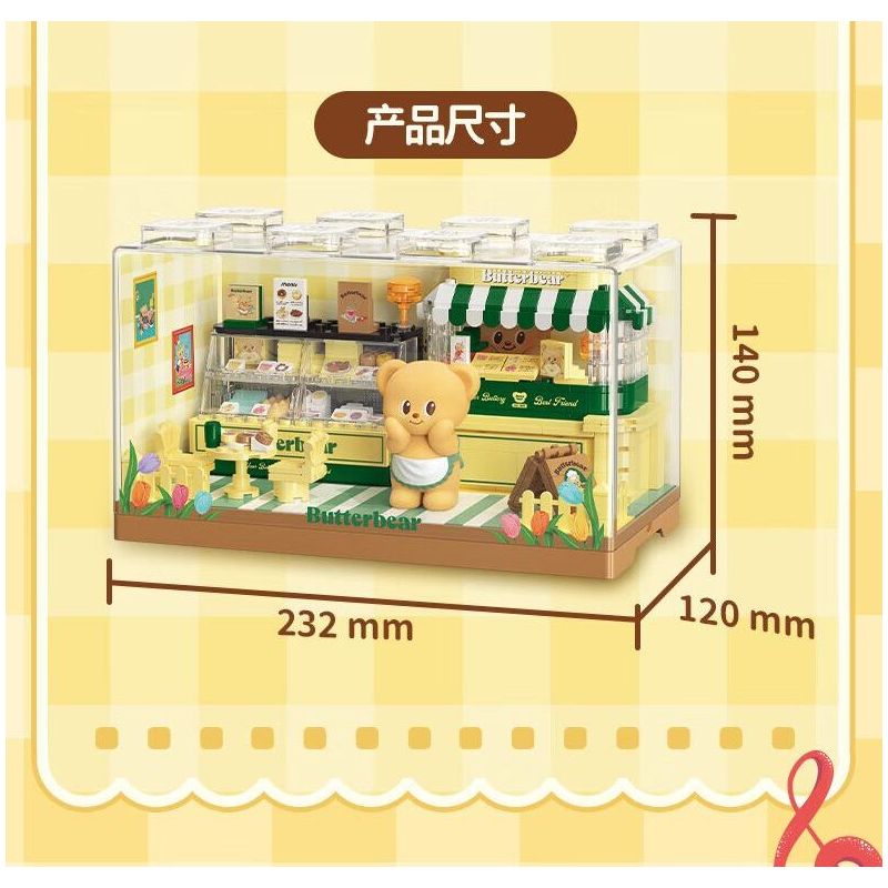 TOP TOY TC2057 2057 CỬA HÀNG TRÁNG MIỆNG BƠ GẤU bộ đồ chơi xếp lắp ráp ghép mô hình BUTTERBEAR DESSERT SHOP 460 khối