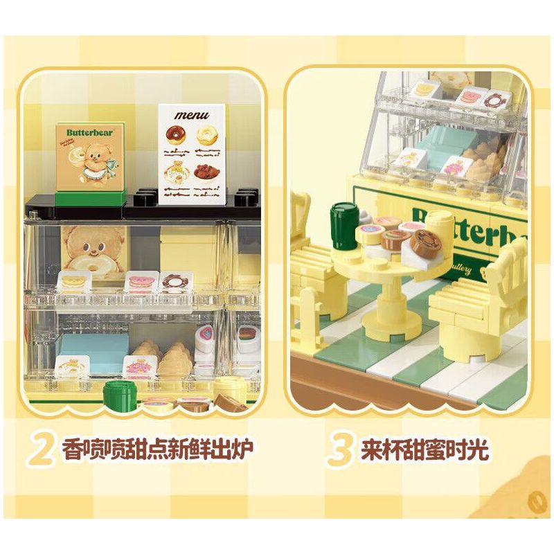 TOP TOY TC2057 2057 CỬA HÀNG TRÁNG MIỆNG BƠ GẤU bộ đồ chơi xếp lắp ráp ghép mô hình BUTTERBEAR DESSERT SHOP 460 khối