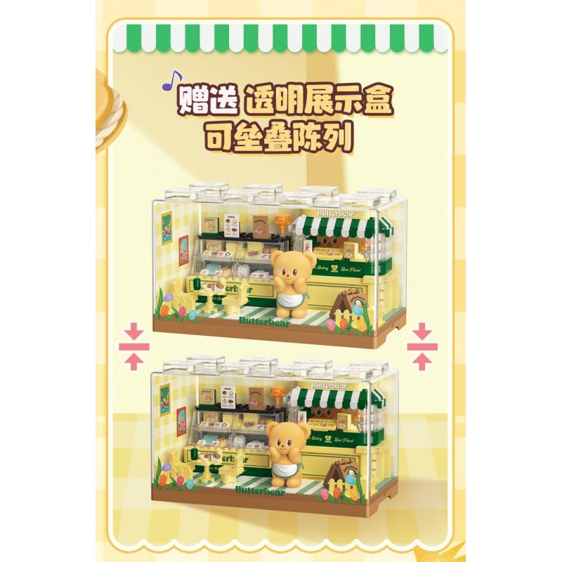 TOP TOY TC2057 2057 CỬA HÀNG TRÁNG MIỆNG BƠ GẤU bộ đồ chơi xếp lắp ráp ghép mô hình BUTTERBEAR DESSERT SHOP 460 khối