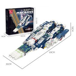 JIESTAR 58144 CHIẾN TRANH GIỮA CÁC VÌ SAO MACROSS SDF-1 bộ đồ chơi xếp lắp ráp ghép mô hình Movie & Game SDF-1 MACROSS Phim Và Trò Chơi 4682 khối