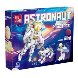 JIESTAR 58271 ĐỒ TRANG TRÍ THEO CHỦ ĐỀ KHÔNG GIAN 3 TRONG 1 CỦA PHI HÀNH bộ đồ chơi xếp lắp ráp ghép mô hình Creator ASTRONAUT Sáng Tạo 621 khối