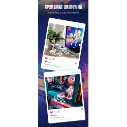 JIESTAR 58271 ĐỒ TRANG TRÍ THEO CHỦ ĐỀ KHÔNG GIAN 3 TRONG 1 CỦA PHI HÀNH bộ đồ chơi xếp lắp ráp ghép mô hình Creator ASTRONAUT Sáng Tạo 621 khối