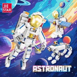 JIESTAR 58271 ĐỒ TRANG TRÍ THEO CHỦ ĐỀ KHÔNG GIAN 3 TRONG 1 CỦA PHI HÀNH bộ đồ chơi xếp lắp ráp ghép mô hình Creator ASTRONAUT Sáng Tạo 621 khối