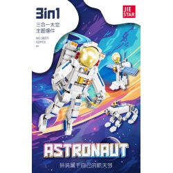 JIESTAR 58271 ĐỒ TRANG TRÍ THEO CHỦ ĐỀ KHÔNG GIAN 3 TRONG 1 CỦA PHI HÀNH bộ đồ chơi xếp lắp ráp ghép mô hình Creator ASTRONAUT Sáng Tạo 621 khối