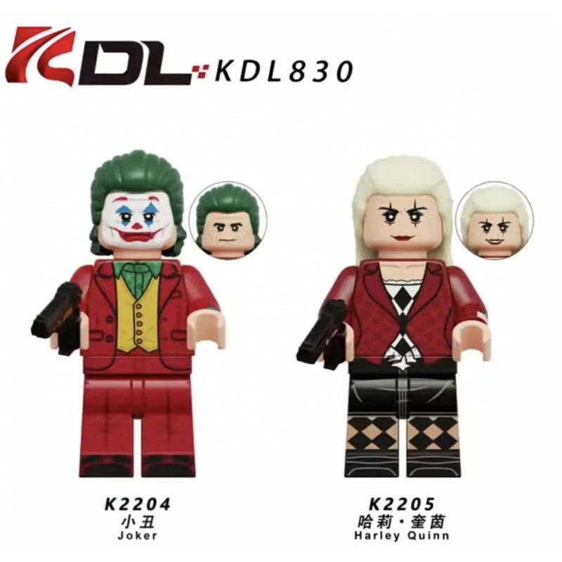 KDL 830 K2204 2204 K2205 2205 non Lego JOKER 2 DOUBLE DELUSION NHÂN VẬT NHỎ bộ đồ chơi xếp lắp ráp ghép mô hình Super Heroes JOKER FOLIE À DEUX Siêu Nhân Anh Hùng