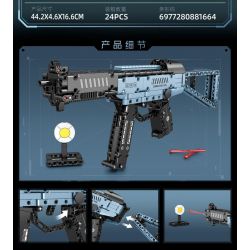 MINGDI LEIBAO K2118 2118 SÚNG TIỂU LIÊN bộ đồ chơi xếp lắp ráp ghép mô hình Technic FIREARMS Kỹ Thuật Công Nghệ Cao Mô Hình Phương Tiện 435 khối