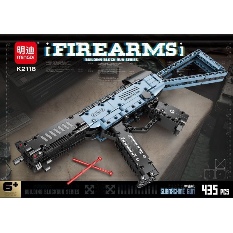 MINGDI LEIBAO K2118 2118 SÚNG TIỂU LIÊN bộ đồ chơi xếp lắp ráp ghép mô hình Technic FIREARMS Kỹ Thuật Công Nghệ Cao Mô Hình Phương Tiện 435 khối