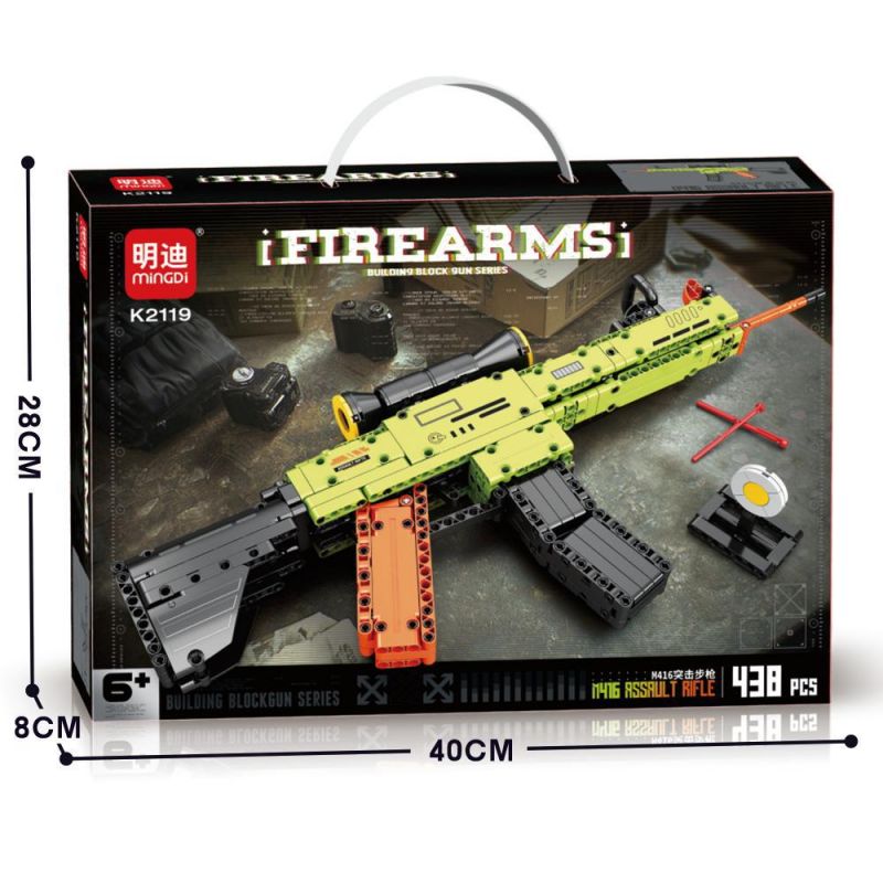 MINGDI LEIBAO K2119 2119 non  SÚNG TRƯỜNG TẤN CÔNG M416 bộ đồ chơi xếp lắp ráp ghép mô hình  FIREARMS Kỹ Thuật Công Nghệ Cao Mô Hình Phương Tiện 438 khối