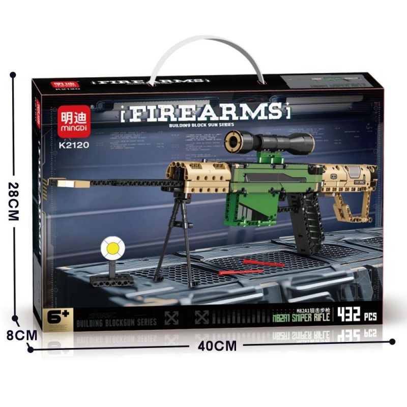 MINGDI LEIBAO K2120 2120 non  SÚNG BẮN TỈA M82A1 bộ đồ chơi xếp lắp ráp ghép mô hình  FIREARMS Kỹ Thuật Công Nghệ Cao Mô Hình Phương Tiện 432 khối