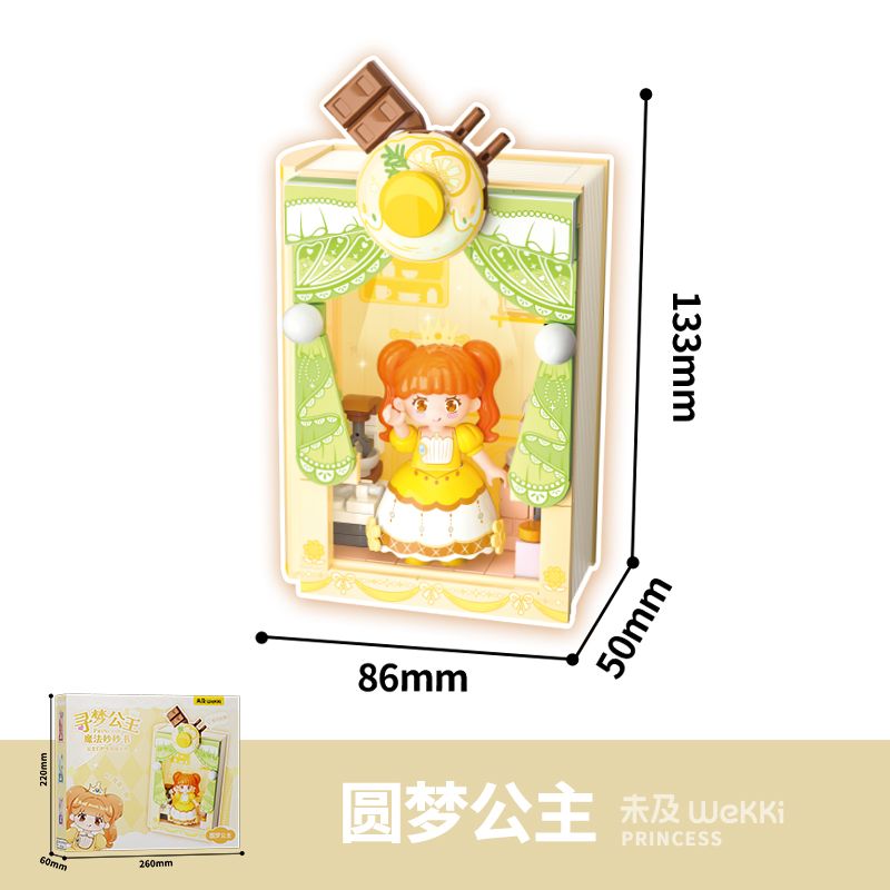 WEKKI 519006 CÔNG CHÚA TRONG MƠ CUỐN SÁCH TUYỆT VỜI VỀ NHỮNG NÀNG bộ đồ chơi xếp lắp ráp ghép mô hình Girl Con Gái