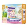 SEMBO 608084 CẢNH ĐƯỜNG PHỐ LỢN ĐÓNG HỘP LULU QUÀ TẶNG CHỚP NHOÁNG NGỌT NGÀO bộ đồ chơi xếp lắp ráp ghép mô hình Military Army Quân Sự Bộ Đội 272 khối