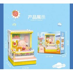 SEMBO 608085 CẢNH ĐƯỜNG PHỐ LỢN ĐÓNG HỘP LULU CĂN BẾP MA THUẬT bộ đồ chơi xếp lắp ráp ghép mô hình Military Army Quân Sự Bộ Đội 260 khối