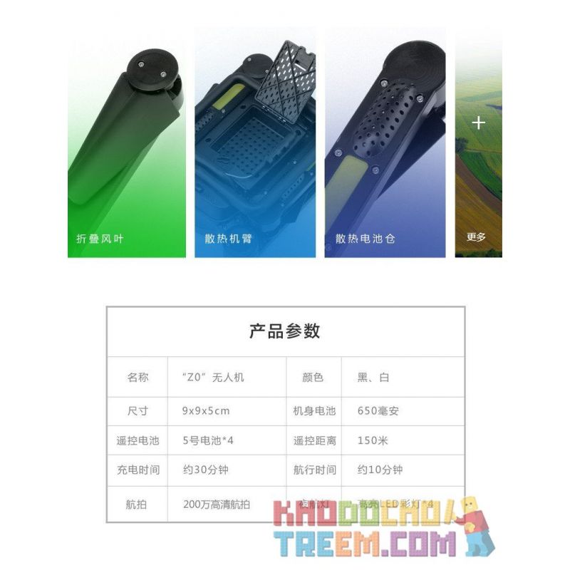 Jie Star SkyHunter X8 Black drone quadcopter có camera  + 2 pin + kính VR