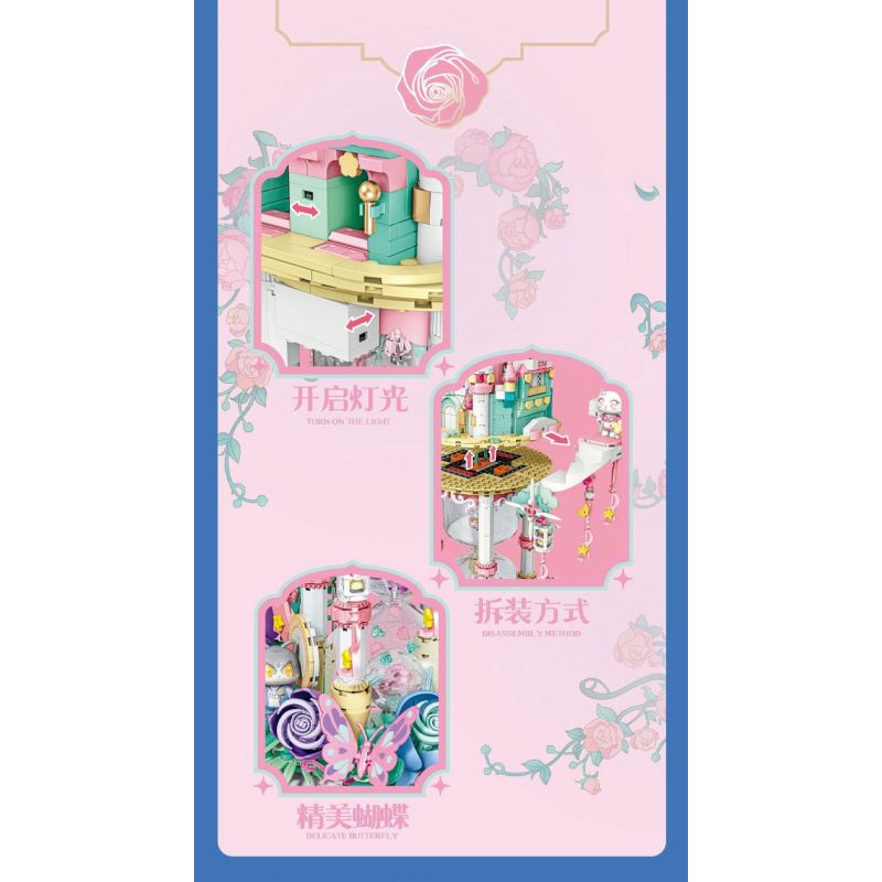 SEMBO 611108 CỬA HÀNG HOA GIẤC MƠ CỦA NHỮNG KHUÔN MẶT bộ đồ chơi xếp lắp ráp ghép mô hình Arts & Crafts 1936 khối