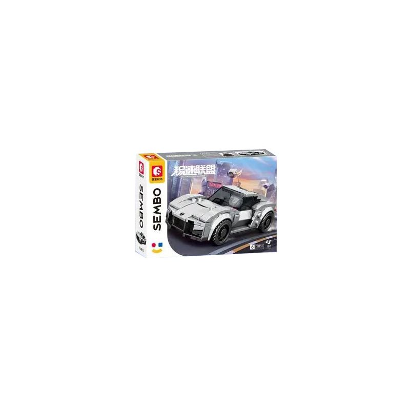 SEMBO 714812 non Lego LIÊN MINH JISU 714812 bộ đồ chơi xếp lắp ráp ghép mô hình Speed Champions Racing Cars Đua Xe Công Thức 187 khối