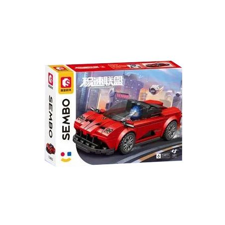 SEMBO 714813 LIÊN MINH JISU 714813 bộ đồ chơi xếp lắp ráp ghép mô hình Speed Champions Racing Cars Đua Xe Công Thức 181 khối